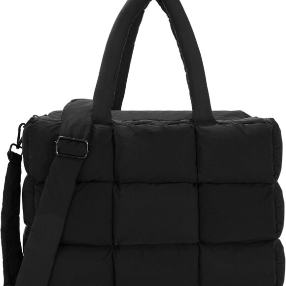 Puffer Tote Shoulder Bag for Women - Lightweight Luxury Soft Cloud Handbag - Fas - Picture 1 of 8